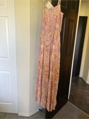 Wrangler Pink and Orange Paisley Maxi Dress